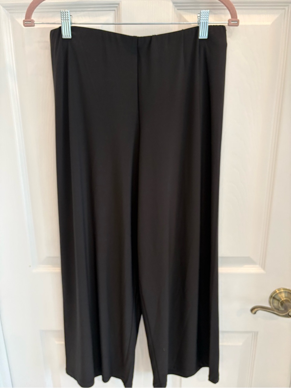 T Tahari Black Wide-Leg Pull-On Pants